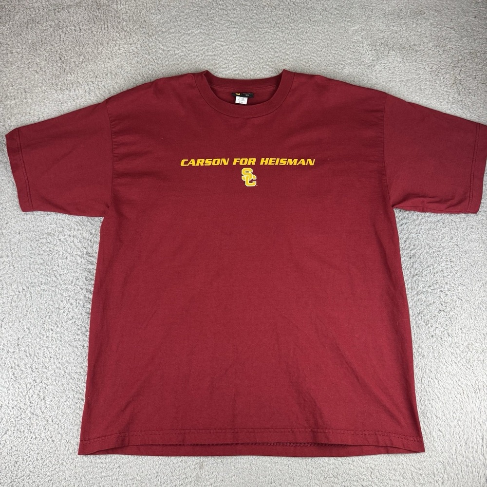 USC Trojans Carson For Heisman T Shirt Rare Boxy Y2k College Football 2xL Vtg